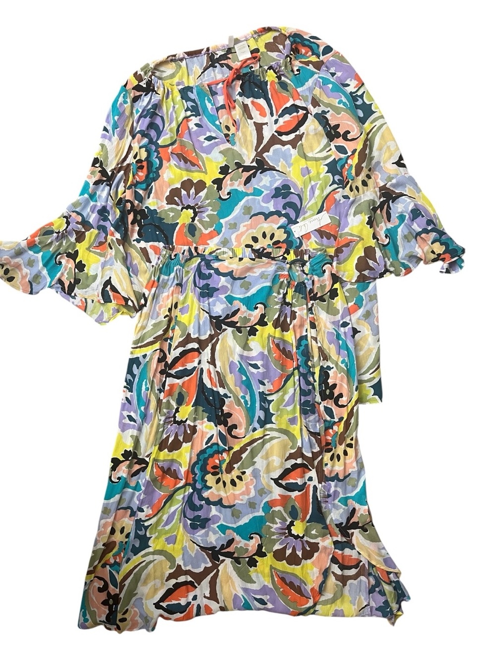 Anne Cole Cover Up Set NWT Floral Tunic Top Skirt L/XL Resort Beach